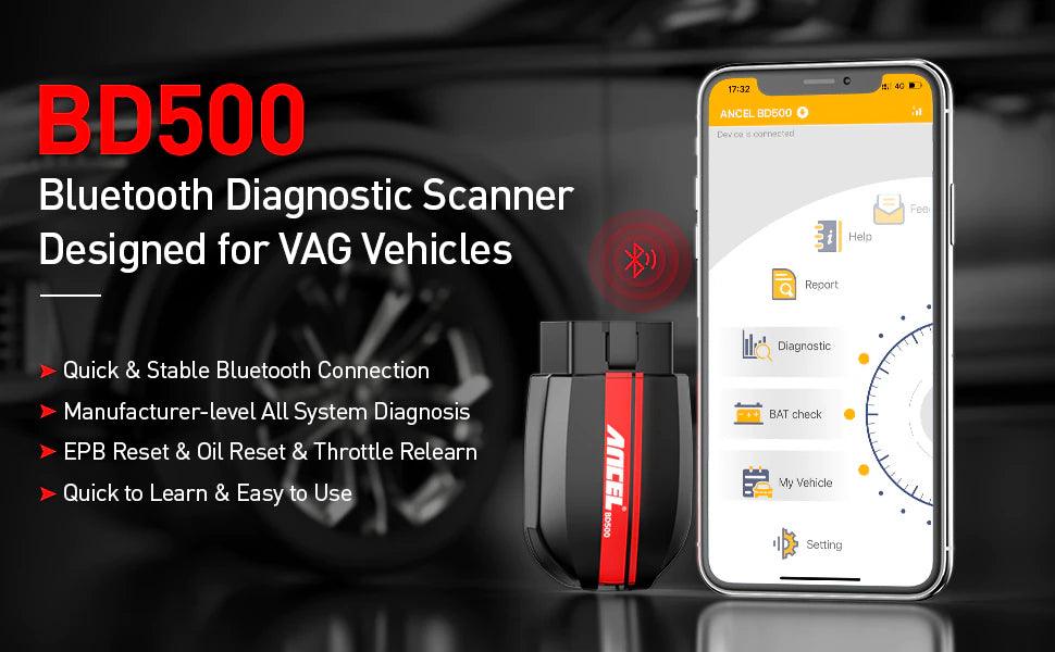 Ancel BD500 Audi/VW Full System Diagnostic Tool for Android/iOS - Stahlcar Scan Tools