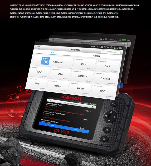 iCarsoft CR V3.0 All Systems Scan Tool - Stahlcar Scan Tools
