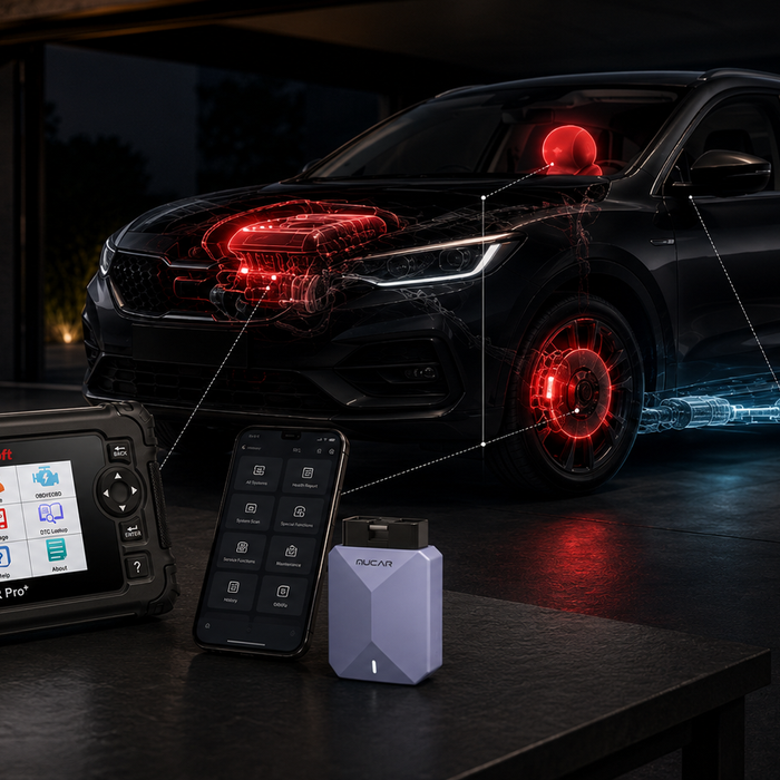 Full-system scan tools diagnosing engine, ABS, airbag and transmission systems