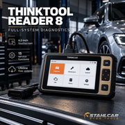 Thinkcar Reader 8 6.2-inch touchscreen overview with 15 service functions and lifetime software updates
