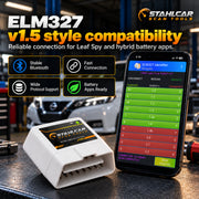 ST350 ELM327 v1.5 style compatibility and Bluetooth connection with supported apps