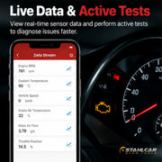 ThinkDiag app real-time vehicle sensor data and supported bi-directional active tests