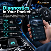 MBito phone-based Mercedes-Benz diagnostic tool with Bluetooth app connection