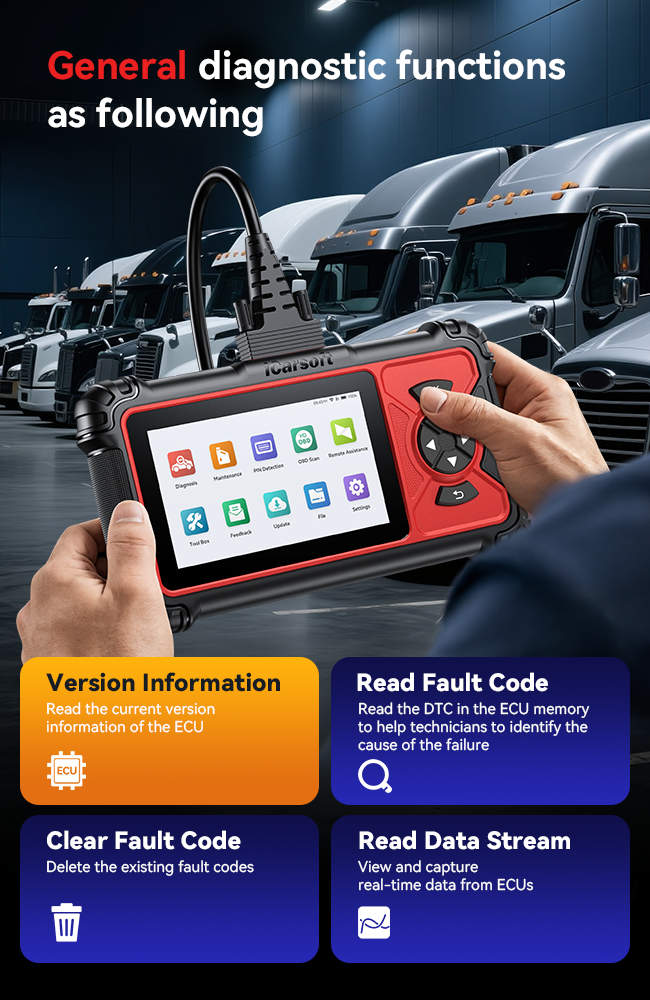 iCarsoft HD V4.0 Heavy Duty Truck Scan Tool