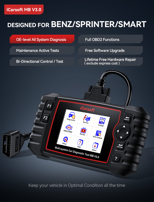 iCarsoft MB V3.0 Benz/Sprinter/Smart Diagnostic Scan Tool