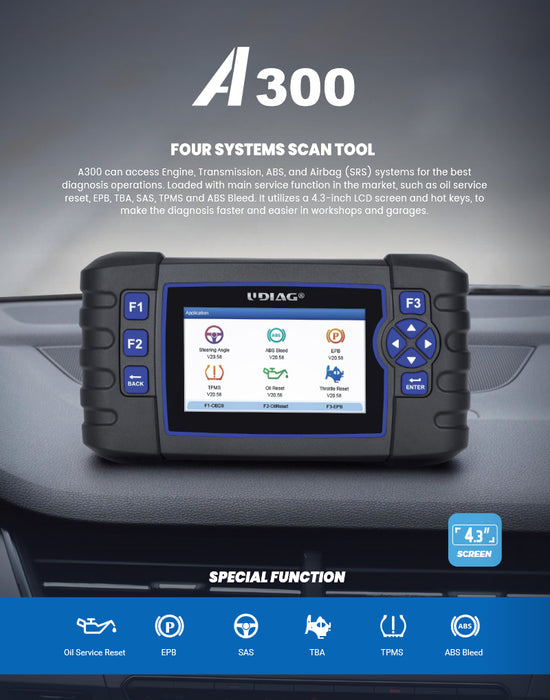 UDIAG A300NZ Four Systems OBDI/OBDII Scan Tool