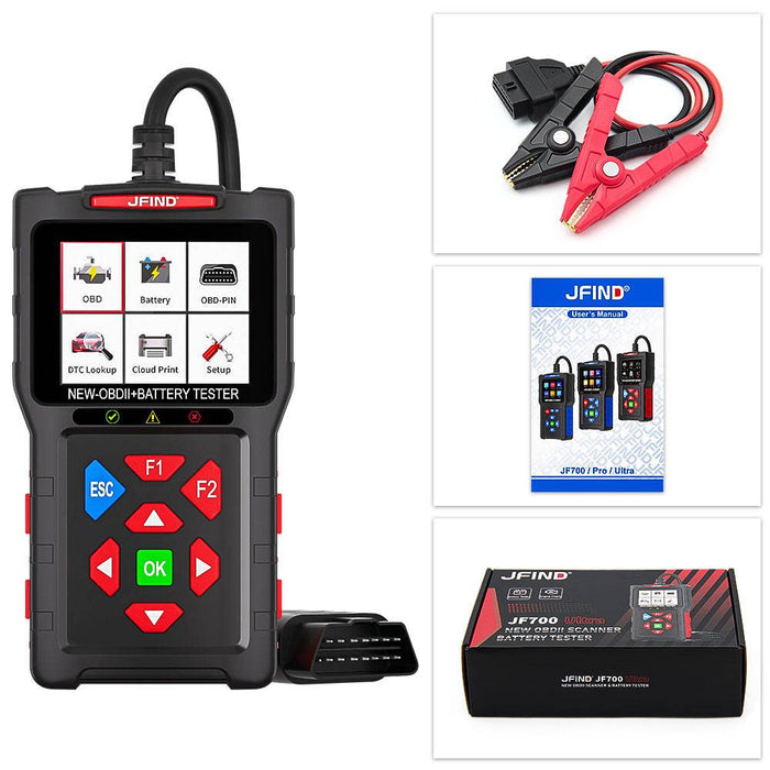JFIND JF700 OBD2 Code Reader + Battery Tester