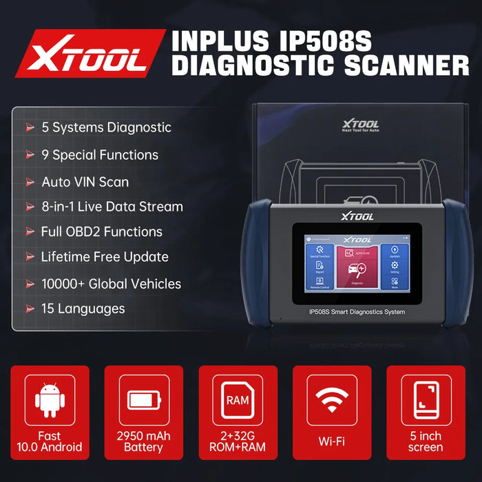 XTOOL InPlus IP508S All Systems Diagnostic Tool