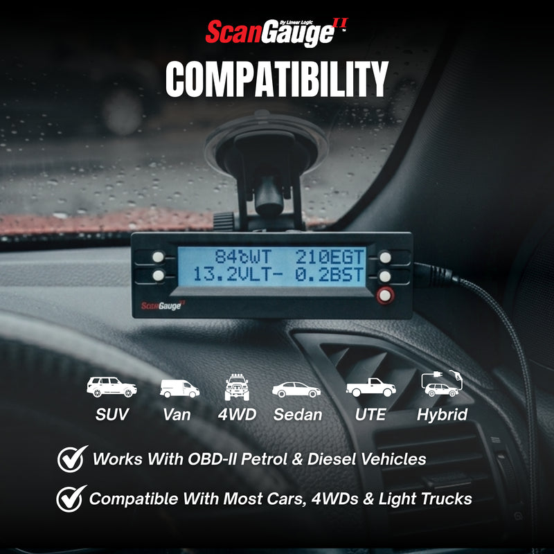 ScanGauge 2 OBD2 Digital Gauge & Trip Computer