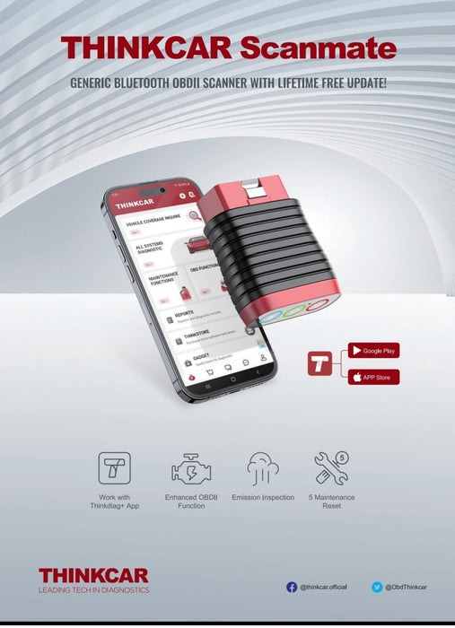 Thinkcar ScanMate Bluetooth Scan Tool for iOS/Android