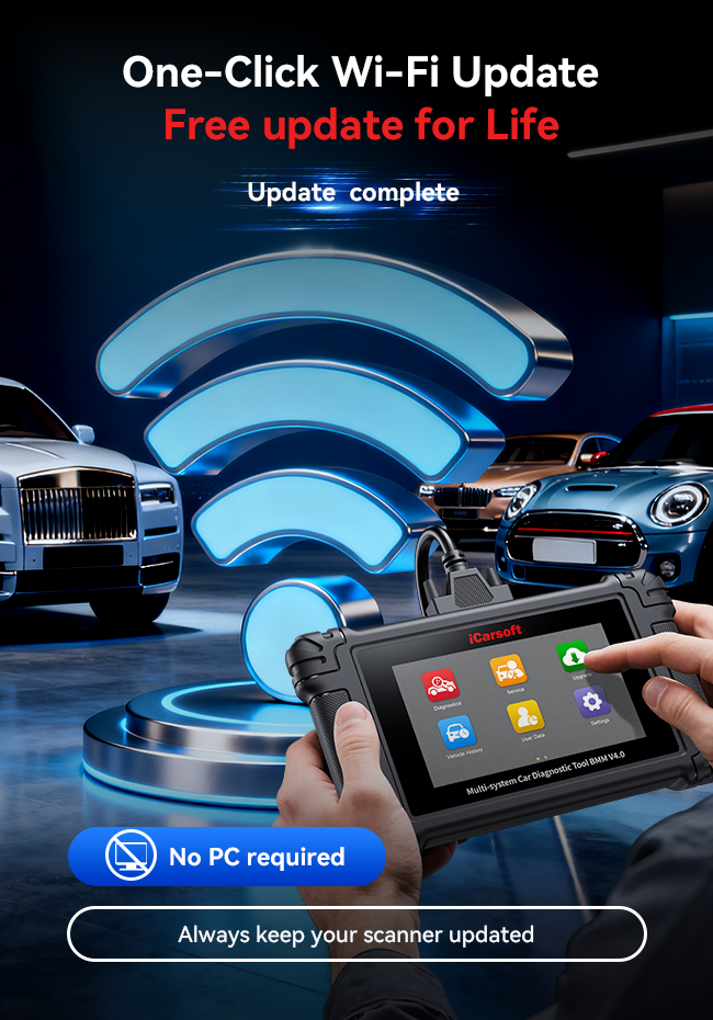 iCarsoft BMM V4.0 5-inch Android touchscreen scan tool