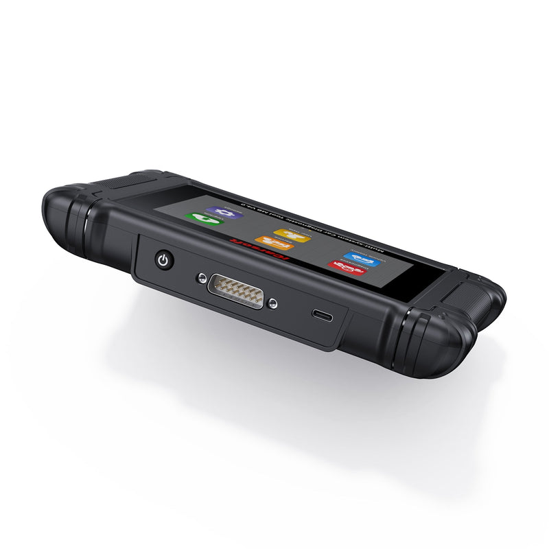 iCarsoft MB V4.0 diagnostic tool connected to vehicle