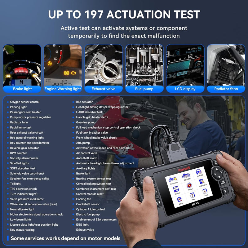 iCarsoft MT V6 BMW Motorcycle Diagnostic Scanner
