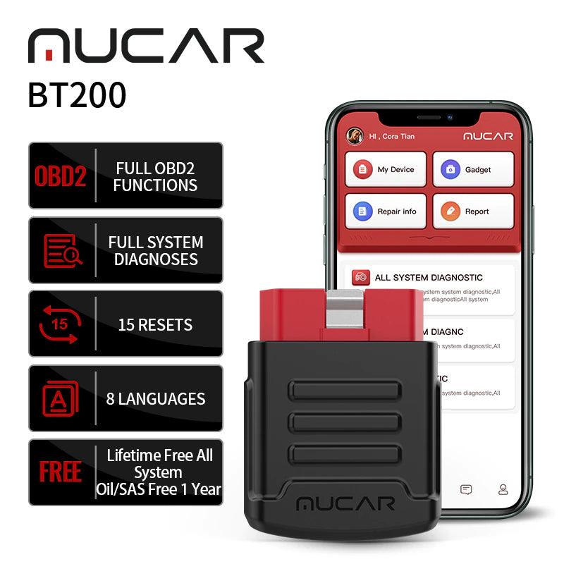 Mucar BT200 All Systems All Makes Scan Tool for Android/iOS - Stahlcar Scan Tools