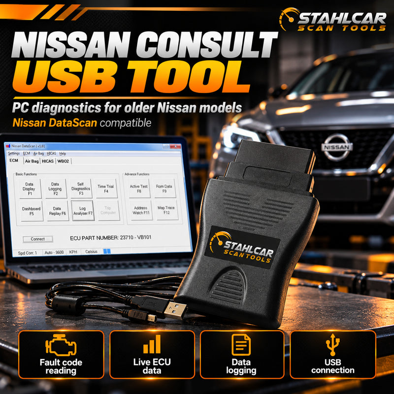 Stahlcar Nissan Consult USB tool overview for classic Nissan engine diagnostics