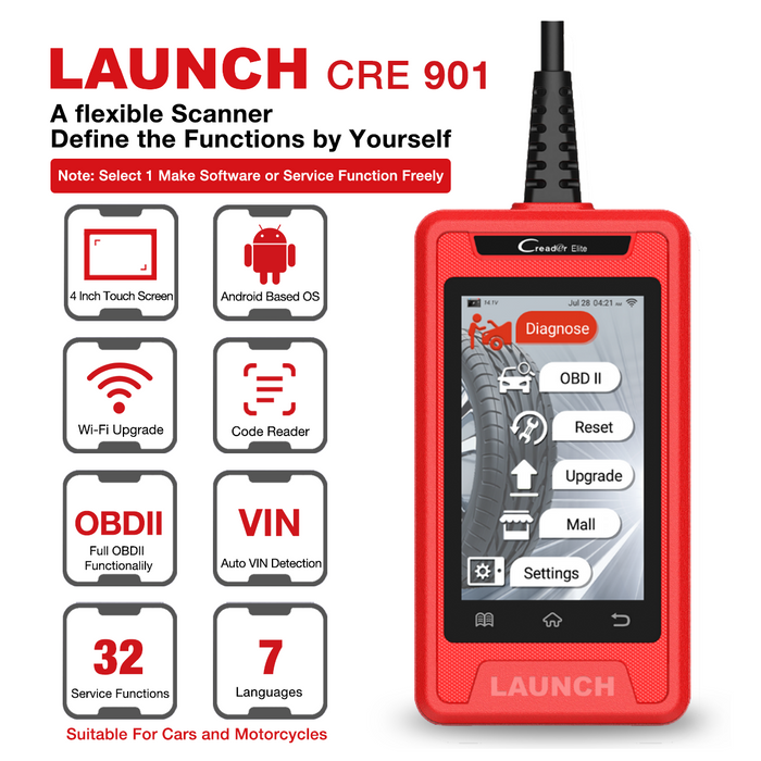 Launch CRE901 Multi Systems Scan Tool