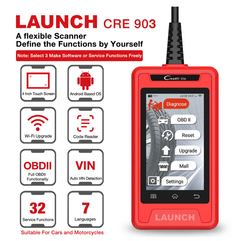 Launch CRE903 Multi Systems Scan Tool
