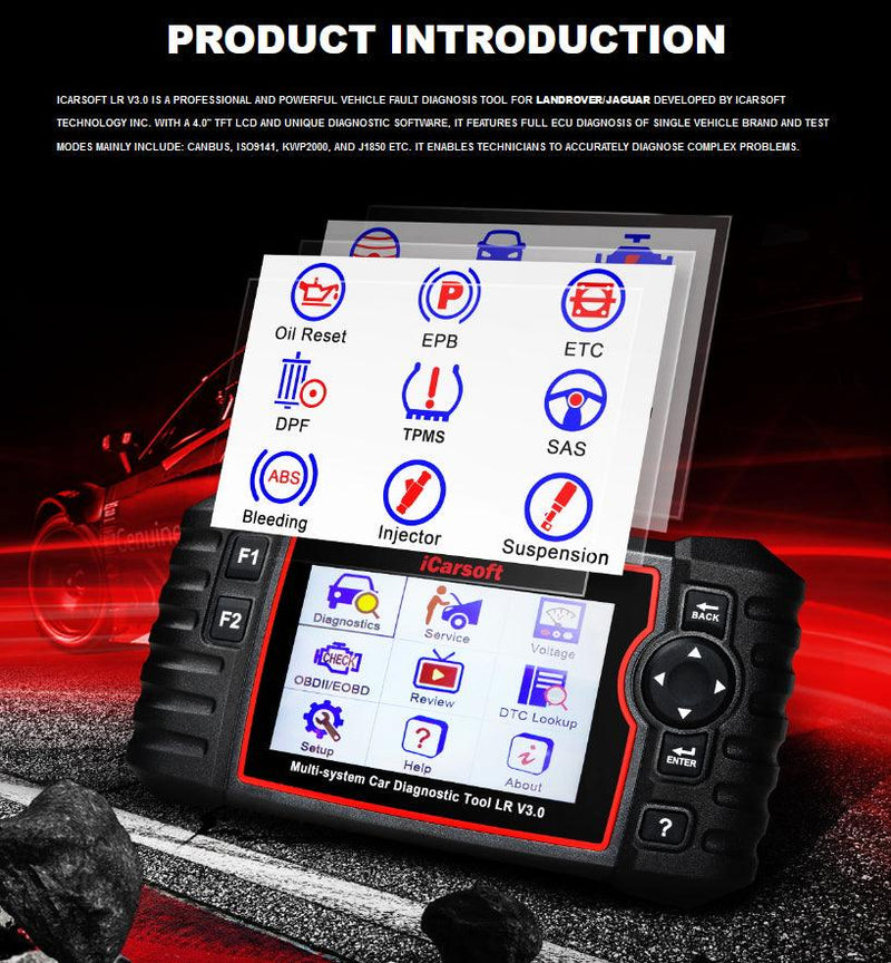 iCarsoft LR V3.0 Land Rover/Rover/Jaguar Diagnostic Scan Tool