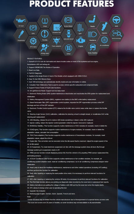 iCarsoft LR V3.0 Land Rover/Rover/Jaguar Diagnostic Scan Tool