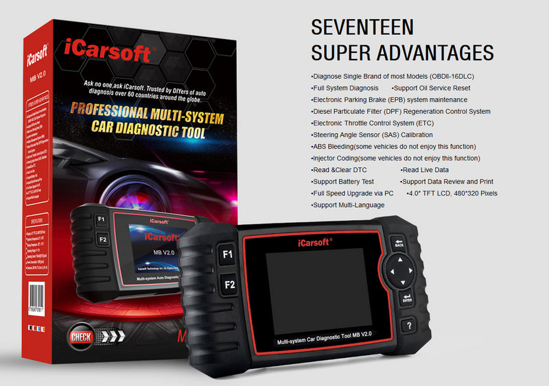 iCarsoft MB V2.0 Benz/Sprinter/Smart Diagnostic Scan Tool