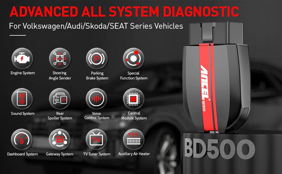Ancel BD500 Audi/VW Full System Diagnostic Tool for Android/iOS - Stahlcar Scan Tools