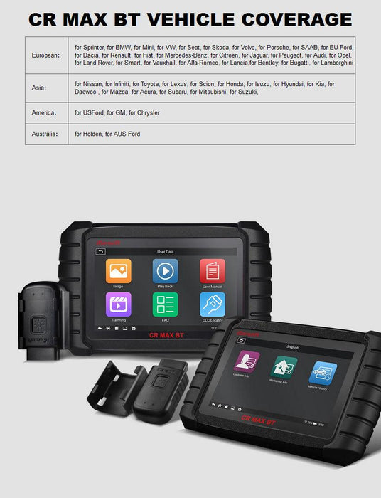 iCarsoft CR Max BT Wireless Android Pro Scan Tool - Stahlcar Scan Tools