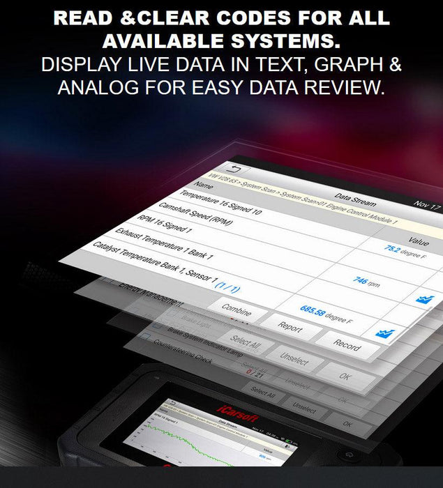 iCarsoft CR V3.0 All Systems Scan Tool - Stahlcar Scan Tools