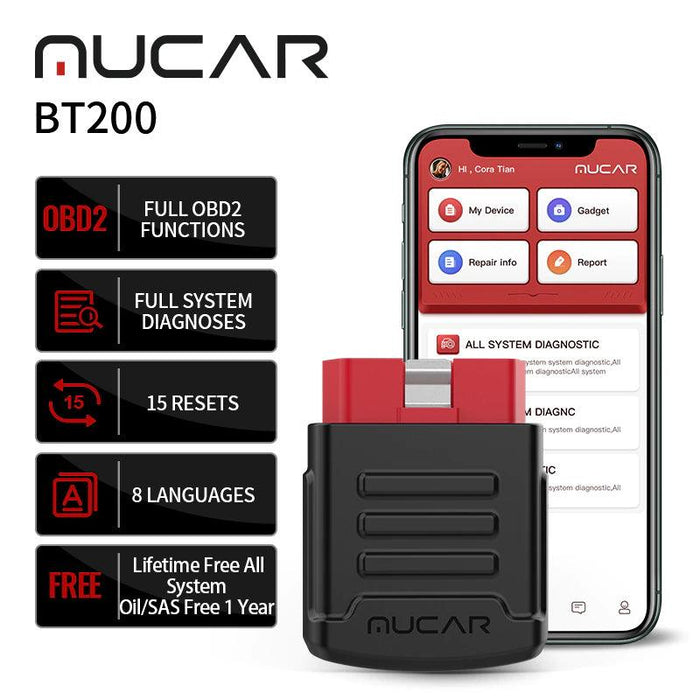 Mucar BT200 All Systems All Makes Scan Tool for Android/iOS - Stahlcar Scan Tools